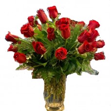 TWO Dozen Roses - Vased